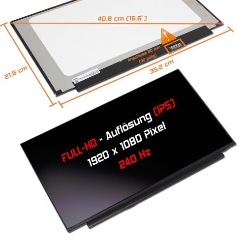 LED Display 15,6" 1920x1080 passend für Asus TUF Gaming A15 FA506QR