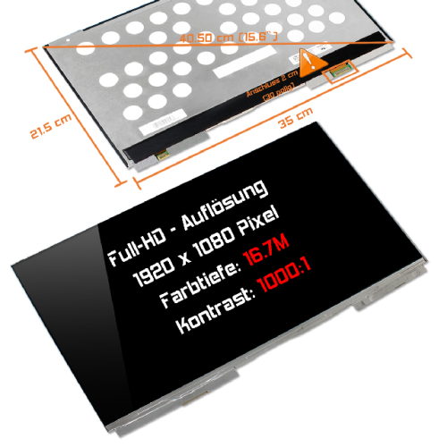 LED Display 15,6" 1920x1080 passend für Dell FP4SJR2