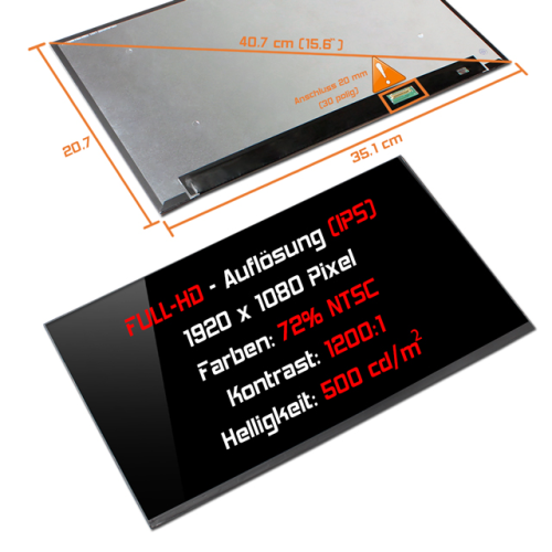 LED Display 15,6" 1920x1080 passend für Dell Precision 3541