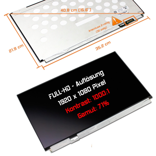 LED Display 15,6" 1920x1080 matt passend für Dell Precision 5520