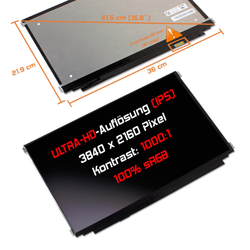 LED Display 15,6" 3840x2160 100%sRGB passend für Dell Precision M4800