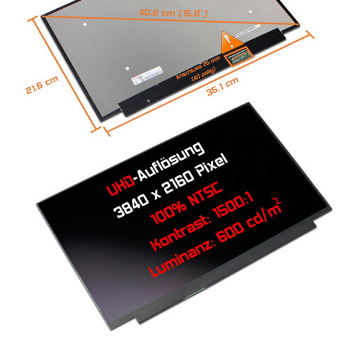 LED Display 15,6" 3840x2160 passend für Lenovo ThinkPad 20TH000TG