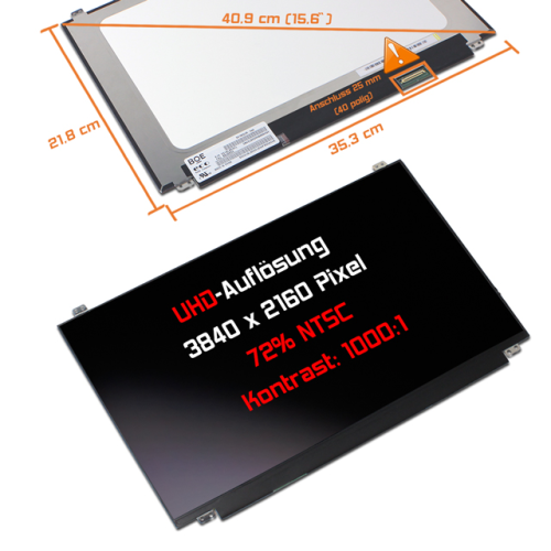 LED Display 15,6" 3840x2160 passend für Lenovo ThinkPad P52s