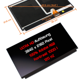 LED Display 15,6" 3840x2160 120Hz 100%sRGB passend...