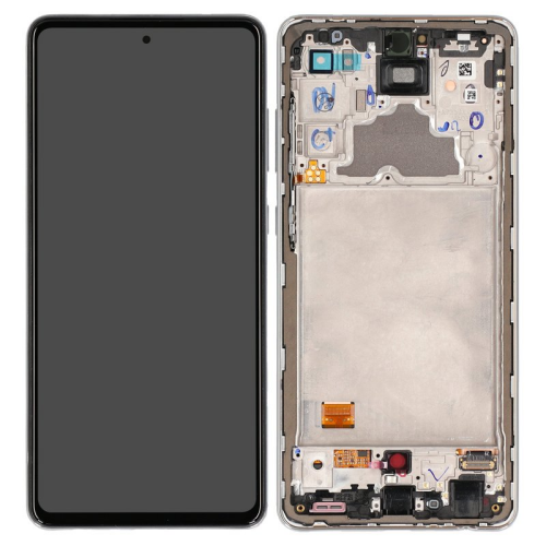 Display Modul mit Rahmen und Toucheinheit awesome white/weiß GH82-25624D für Samsung Galaxy A72 5G (SM-A726B)