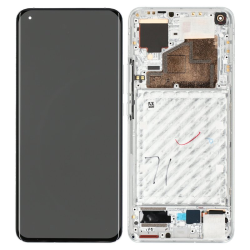 Display Modul mit Rahmen und Toucheinheit cloud white/weiß 56000700K200 für Xiaomi Mi 11 (M2011K2G)