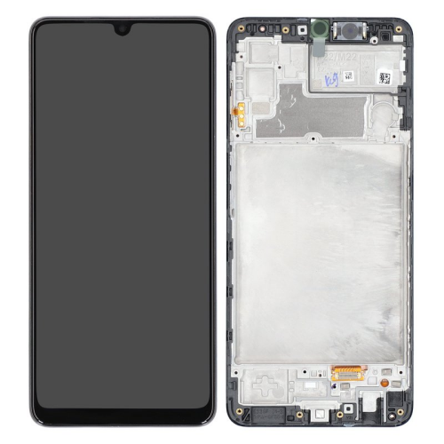 Display Modul mit Rahmen und Toucheinheit black/schwarz GH82-26153A für Samsung Galaxy M22 SM-M225F
