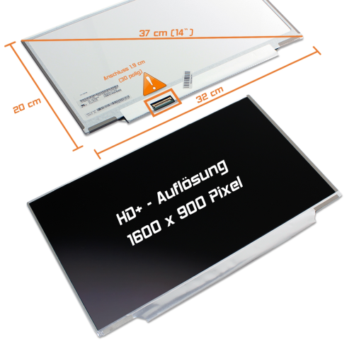 LED Display 14,0" 1600x900 passend für Lenovo FRU SD10A09755