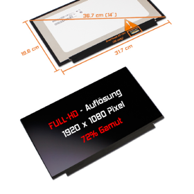 LED Display 14,0" 1920x1080 passend für Lenovo...