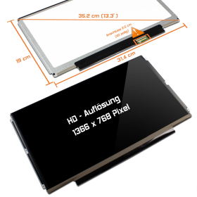 LED Display 13,3" 1366x768 passend für Innolux...