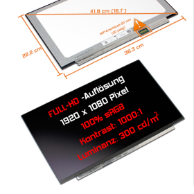 LED Display 16,1" 1920x1080 passend für HP SPS...
