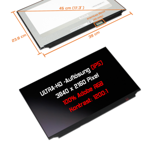LED Display 17,3" 3840x2160 passend für Clevo...
