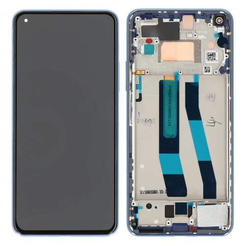 Xiaomi 11 Lite 5G NE Display Modul Rahmen Touchscreen bubblegum blue blau 5600050K9D00