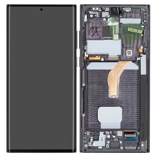 Display Modul mit Rahmen und Toucheinheit phantom black/schwarz GH82-27488A für Samsung Galaxy S22 Ultra (SM-S908B)