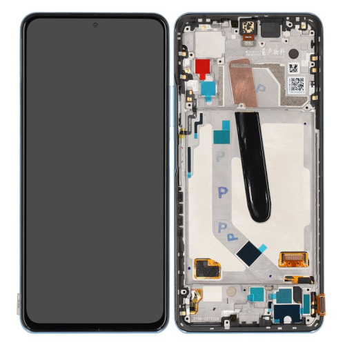 Display Modul mit Rahmen und Toucheinheit celestial silver/silber 5600040K1100 für Xiaomi Mi 11i (M2012K11G)