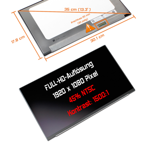 LED Display 13,3" 1920x1080 passend für HP SPS L73329-J31