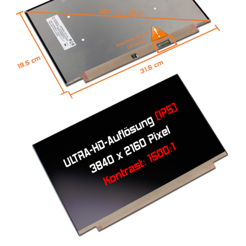 LED Display 14,0" 3840x2160 passend für Lenovo ThinkPad T14s G2 20XF 20XG