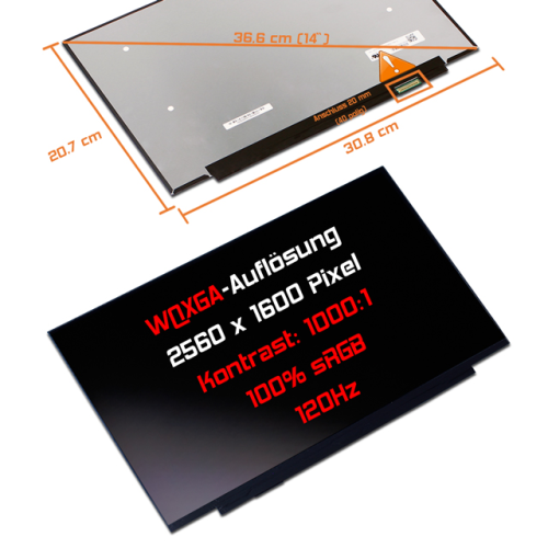 LED Display 14,0" 2560x1600 passend für Panda LM140GF1F01-01