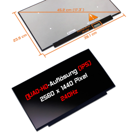 LED Display 17,3" 2560x1440 240Hz 100%sRGB passend...