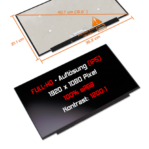 LED Display 15,6" 1920x1080 passend für LG Display LP156WFE (SP)(B1)