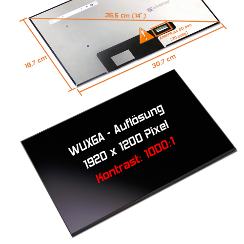 LED Display 14,0" 1920x1200 passend für BOE NE140WUM-N62