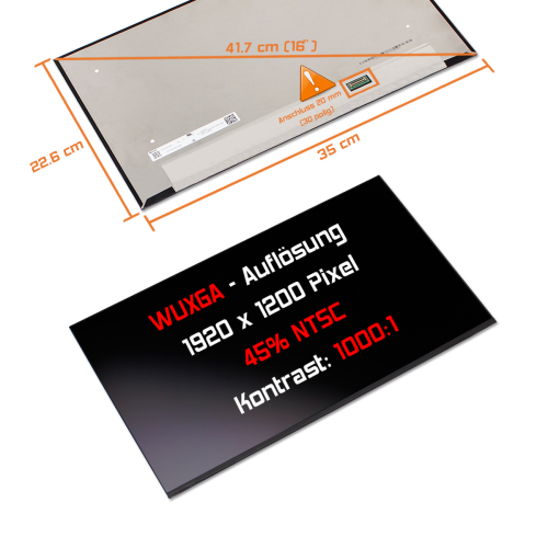 LED Display 16,0" 1920x1200 passend für BOE NV160WUM-N43 V8.0