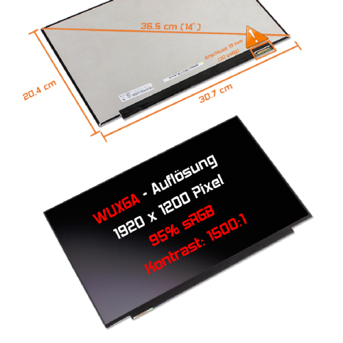 LED Display 14,0" 1920x1200 passend für BOE NE140WUM-N63