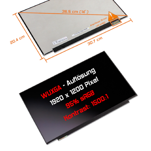 LED Display 14,0" 1920x1200 matt passend für BOE NE140WUM-N63