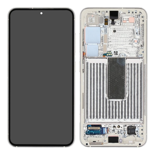 Display Modul mit Rahmen und Toucheinheit cream GH82-30481B für Samsung Galaxy S23 (SM-S911B)