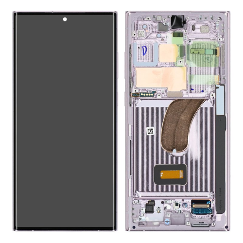Samsung Galaxy S23 Ultra SM-S918B Display Modul Rahmen Touchscreen lavender lavendel GH82-30466D