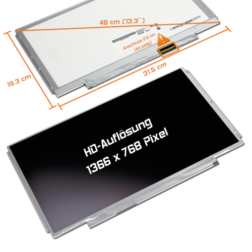 LED Display 13,3" 1366x768 passend für Innolux N133BGE-LA1