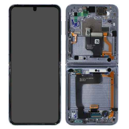 Display Modul mit Rahmen und Toucheinheit blue/gelb GH82-29440D für Samsung Galaxy Z Flip 4 SM-F721B