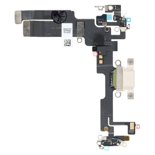 Ladebuchse + Flex Kabel starlight/weiß passend für iPhone 14