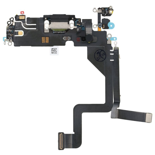 Ladeanschluss + Flexkabel space black/schwarz für Apple iPhone 14 Pro (A2650, A2892, A2891, A2889, A2890)