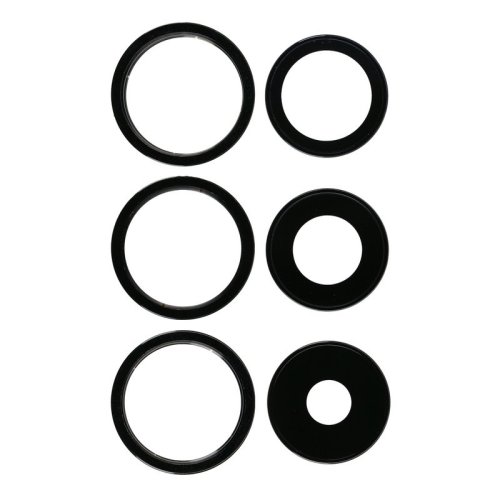 Haupt Kamera Linse + Lünette 6pcs black/schwarz für Apple iPhone 14 Pro Max (A2651, A2896, A2895, A2893, A2894)