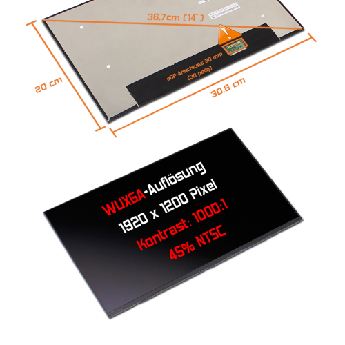 LED Display 14,0" 1920x1200 passend für Acer TravelMate P4 TMP414-41-R923