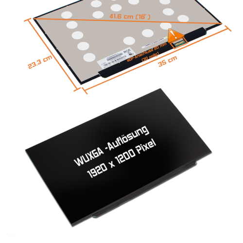 LED Display 16,0" 1920x1200 matt passend für BOE NV160WUM-NH0