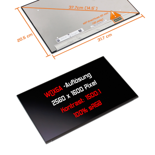 LED Display 14,5" 2560x1600 passend für Dell DP/N:FDG5D CN-0FDG5D