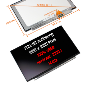 LED Display 16,1" 1920x1080 144Hz 100%sRGB passend...