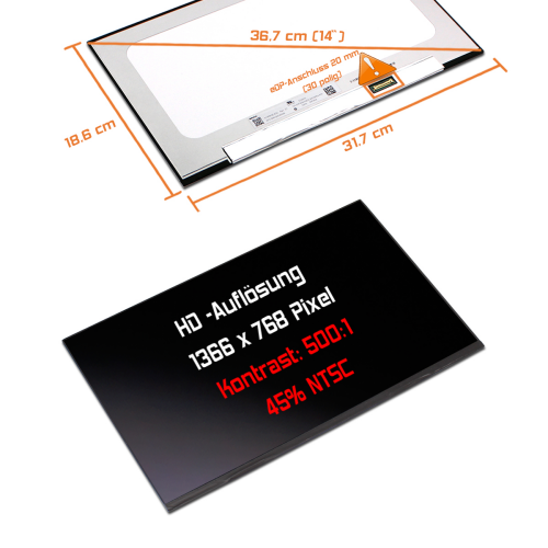LED Display 14,0" 1366x768 passend für HP ProBook 440 G8