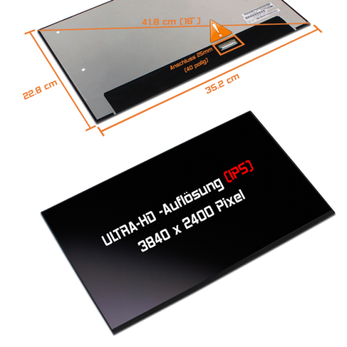 LED Display 16,0" 3840x2400 100%sRGB passend für Lenovo ThinkPad X1 Extreme Gen 5 Type 21DF