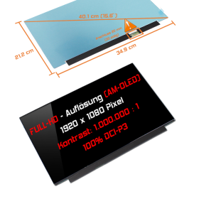 OLED Display 15,6" 1920x1080 100%sRGB glossy passend...