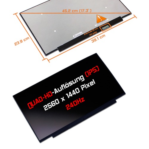 LED Display 17,3" 2560x1440 240Hz 100%sRGB passend für Aorus 17X AZF