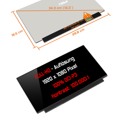 LED Display 13,3" 1920x1080 passend für Asus ZenBook 13 OLED UM325UA
