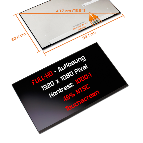 LED Display 15,6" 1920x1080 On-Cell-Touch passend für Dell Latitude 5501