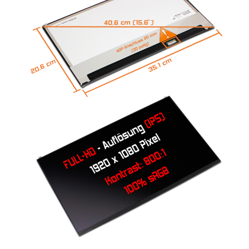 LED Display 15,6" 1920x1080 passend für LG Gram 15Z90Q