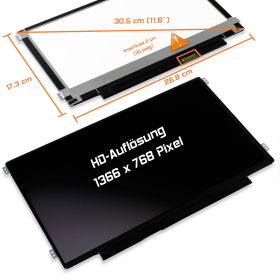 LED Display 11,6" 1366x768 passend für Innolux...