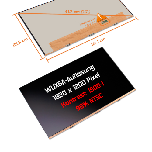 LED Display 16,0" 1920x1200 passend für Innolux N160JCA-GEA