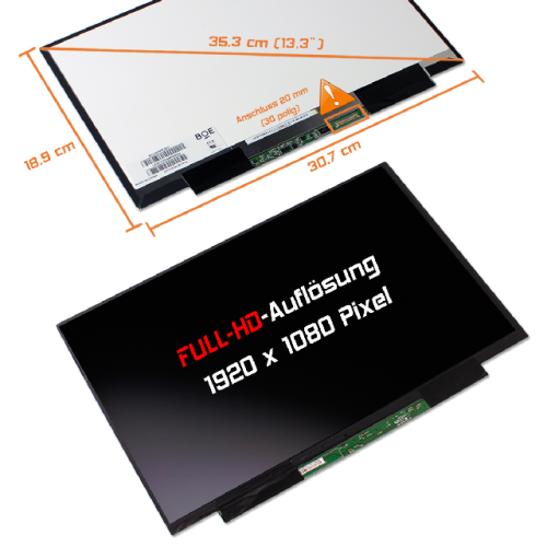 LED Display 13,3" 1920x1080 passend für BOE NV133FHM-N57