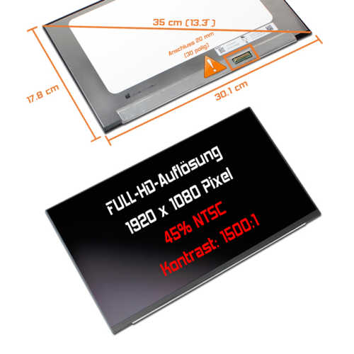 LED Display 13,3" 1920x1080 passend für BOE NV133FHM-N4D